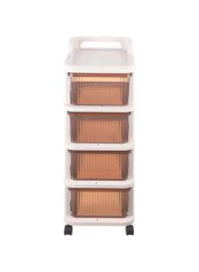 منظم بلاستيك عملي 4 دور – مزود بعجلات للحركة السهلة - Image 1